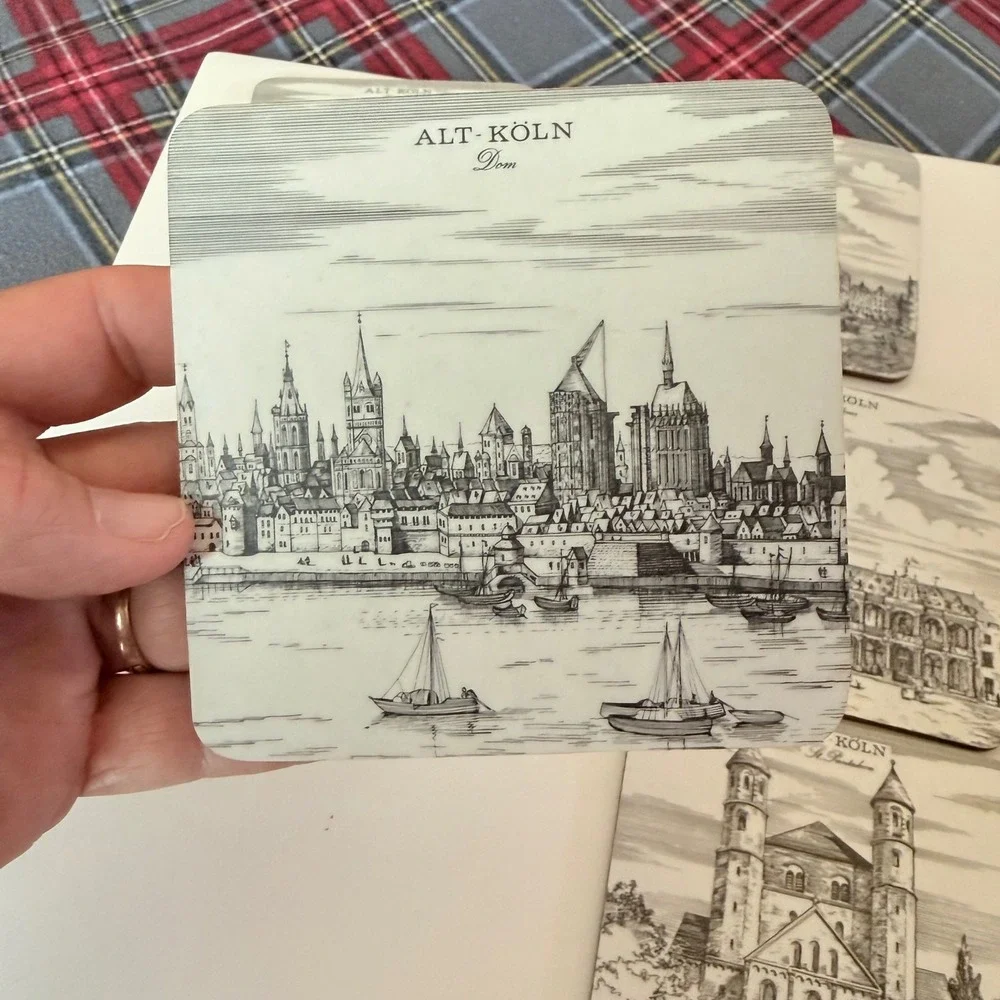 Vtg‎ Schuberth Tamat-Serie Coasters West Germany Cities & Castles - Unused NOS